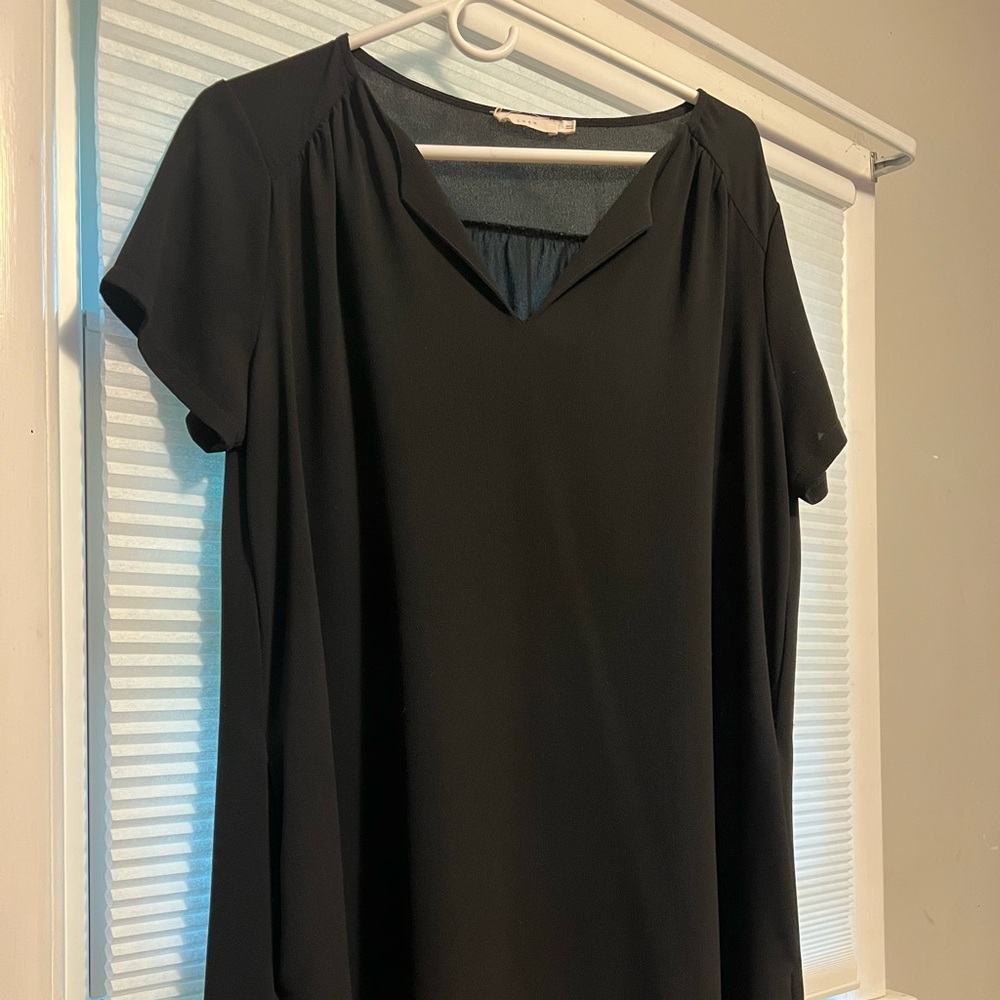 Black shift dress